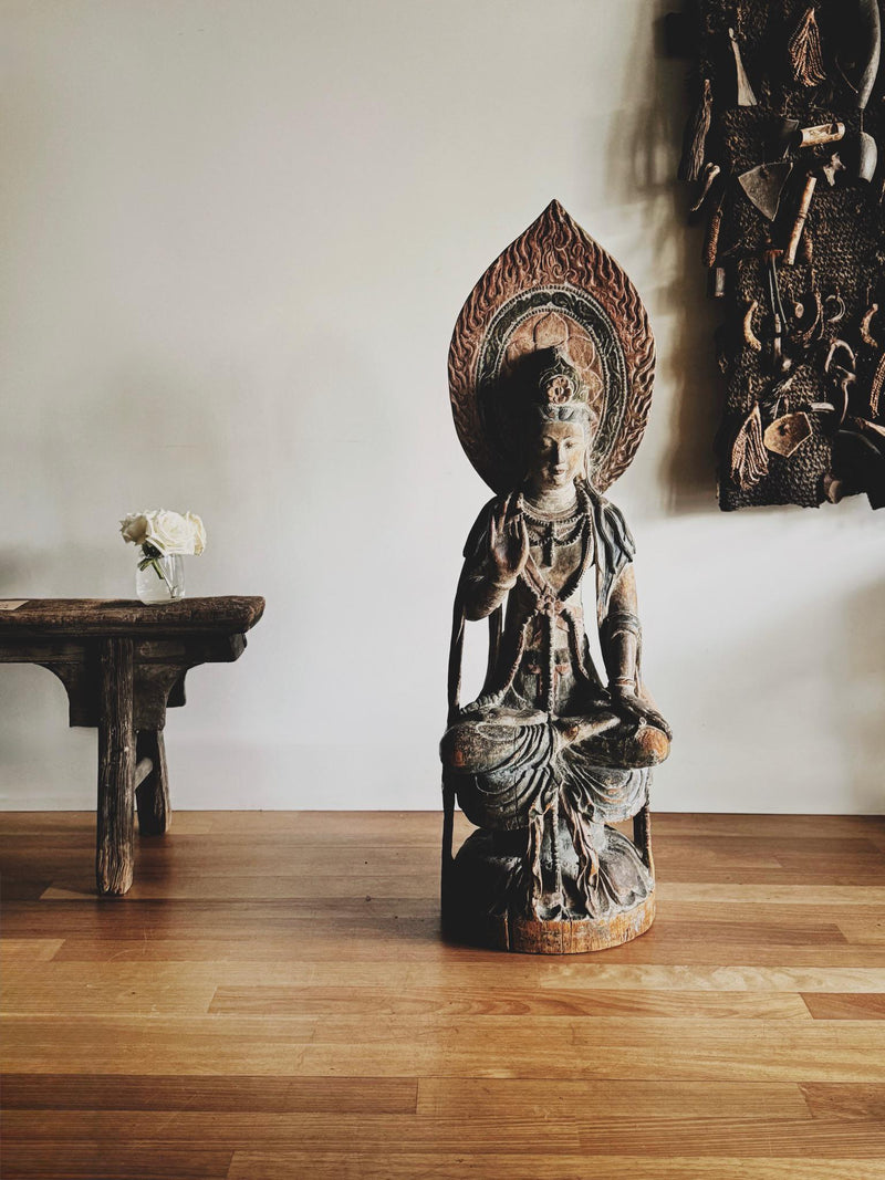 Art and texture in a lived-in room
